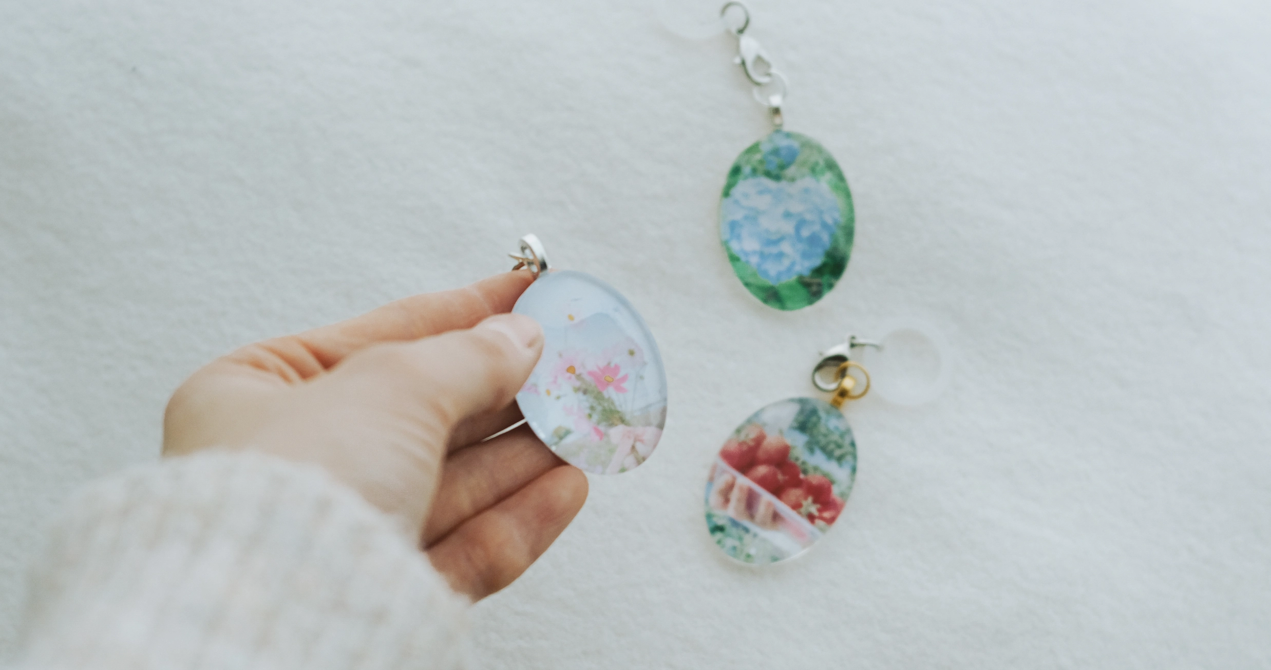 ガラスチャーム写真