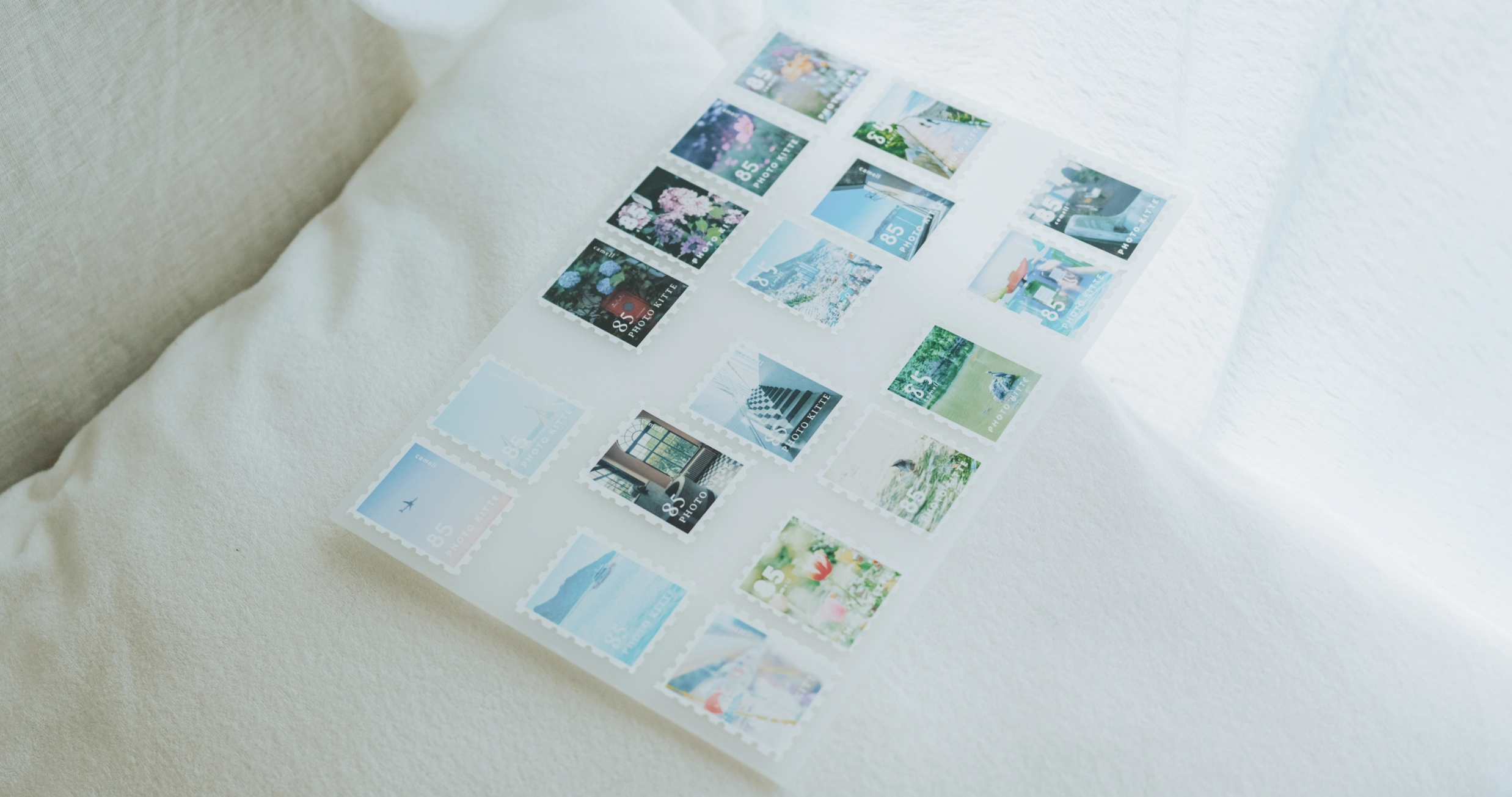 切手風シール写真